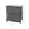 Flash Furniture Black/Gray 2 Drawer End Table Storage Organizer WX-5L200-BK-GR-GG - alternate 9